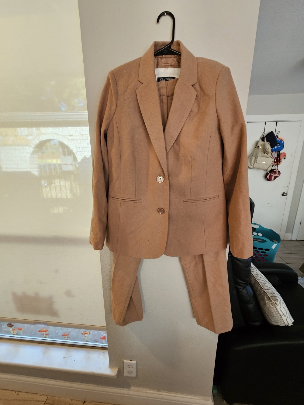 Chadwicks Camel Notch-Lapel Blazer